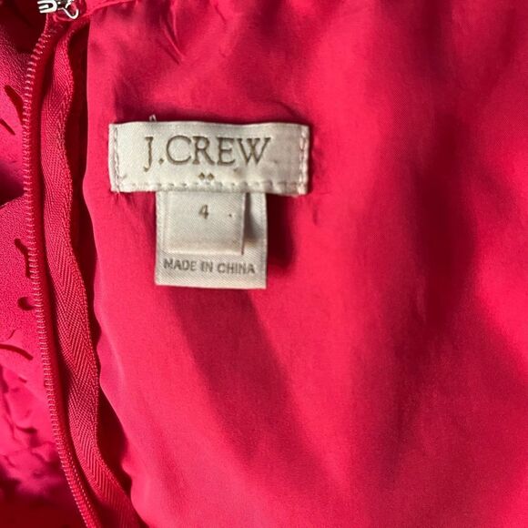 J. Crew Pink Lazer cut Cap Sleeve Dress size 4 - Picture 4 of 8
